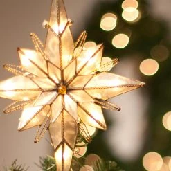 Promo 🎁 Kurt S Adler Christmas Tree Toppers Multi Point Bethlehem Star Tree Topper 🛒 -Jolly Ornaments Shop detail2KSA160