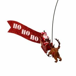 Best Pirce ✔️ Kurt S. Adler, Inc. 🤩 Christmas Tree Toppers Kurt Adler 19.7-Inch LED Star Tree Topper With Rotating Santa ✨ -Jolly Ornaments Shop detail2KSA3618