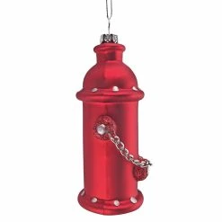 Discount ⌛ Individual ⭐ Christmas Ornaments Design Toscano Fire Hydrant Blown Glass Holiday Ornament 😀 -Jolly Ornaments Shop detail2TOSC4304