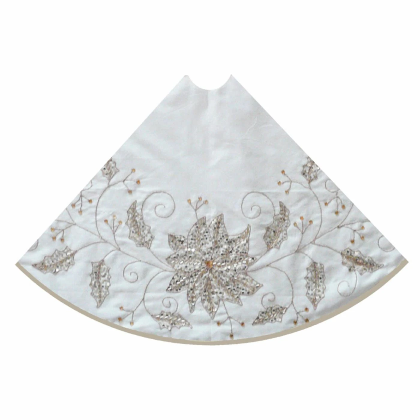 Top 10 🎉 Christmas Tree Skirts & Collars Kurt Adler 54 In. Ivory Holly Tree Skirt 🔥 7 Top 10 🎉 Christmas Tree Skirts & Collars Kurt Adler 54 In. Ivory Holly Tree Skirt 🔥 - Image 5