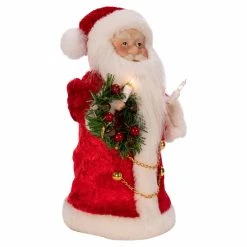 New ✔️ Christmas Tree Toppers Kurt Adler 10 In. 10 Light Santa Tree Topper 😍 -Jolly Ornaments Shop detail3KSA3185