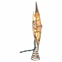 Best deal 😉 Christmas Tree Toppers Kurt Adler 10.24 In. 10 Light 12 Point Capiz Star And Center Gem Tree Topper ⌛ -Jolly Ornaments Shop detail3KSA3192