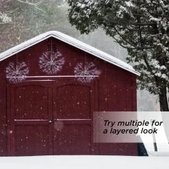 Best Sale 😍 Green Ornaments Alpine Christmas LED Hanging Snowflake Ornament 💯 -Jolly Ornaments Shop detail4ALP1516