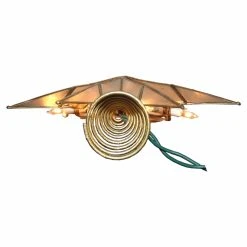 Best Pirce ⌛ Christmas Tree Toppers Kurt Adler 9 In. 10 Light 8 Point Gold Capiz Star Tree Topper 🤩 -Jolly Ornaments Shop detail5KSA3190