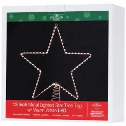 Promo ✔️ Christmas Tree Toppers Kurt Adler Metal Lighted LED Star Tree Topper ❤️ -Jolly Ornaments Shop detail6KSA3188