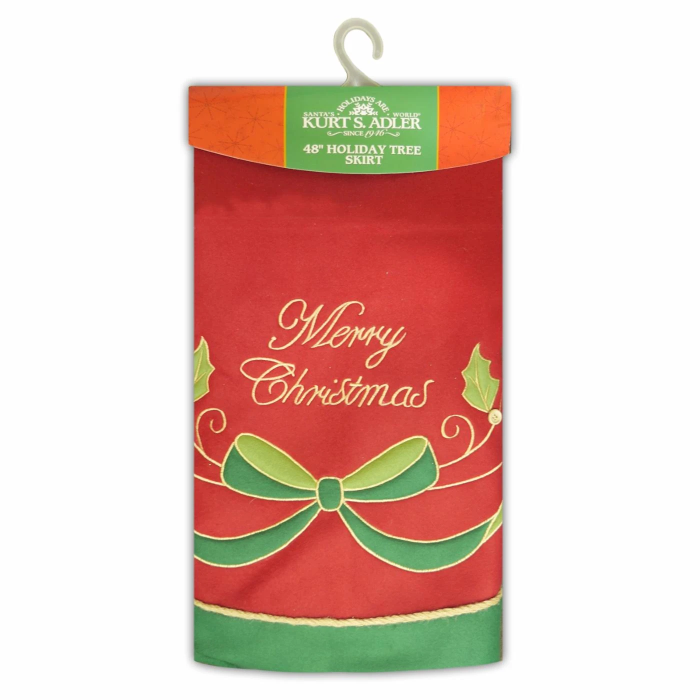 Best Sale ๐ฅฐ Christmas Tree Skirts & Collars Kurt Adler 48 In. Red And Green With Holly Tree ๐ Skirt โ๏ธ 4 Best Sale ๐ฅฐ Christmas Tree Skirts & Collars Kurt Adler 48 In. Red And Green With Holly Tree ๐ Skirt โ๏ธ - Image 2