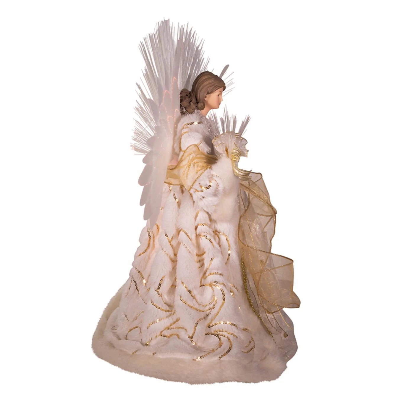 Flash Sale ✔️ Kurt S. Adler, Inc. 🧨 Christmas Tree Toppers Kurt Adler 16-Inch Fiber Optic LED Gold And White Angel Tree Topper ❤️ 4 Flash Sale ✔️ Kurt S. Adler, Inc. 🧨 Christmas Tree Toppers Kurt Adler 16-Inch Fiber Optic LED Gold And White Angel Tree Topper ❤️ - Image 2