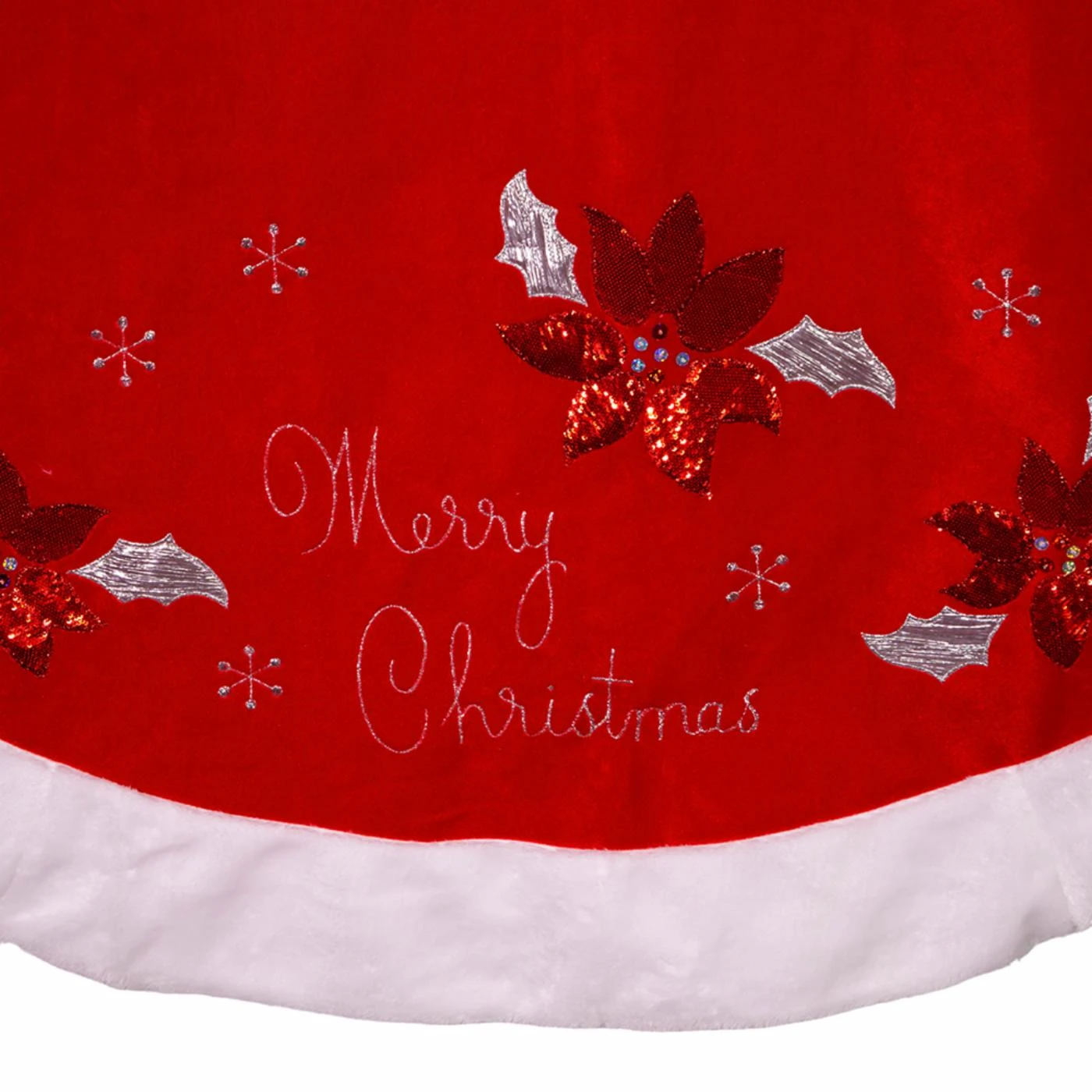 Brand new ๐ Kurt S. Adler, Inc. Christmas Tree Skirts & Collars Kurt Adler 72-Inch Red And White Velvet Merry Christmas Applique Treeskirt โค๏ธ 4 Brand new ๐ Kurt S. Adler, Inc. Christmas Tree Skirts & Collars Kurt Adler 72-Inch Red And White Velvet Merry Christmas Applique Treeskirt โค๏ธ - Image 2