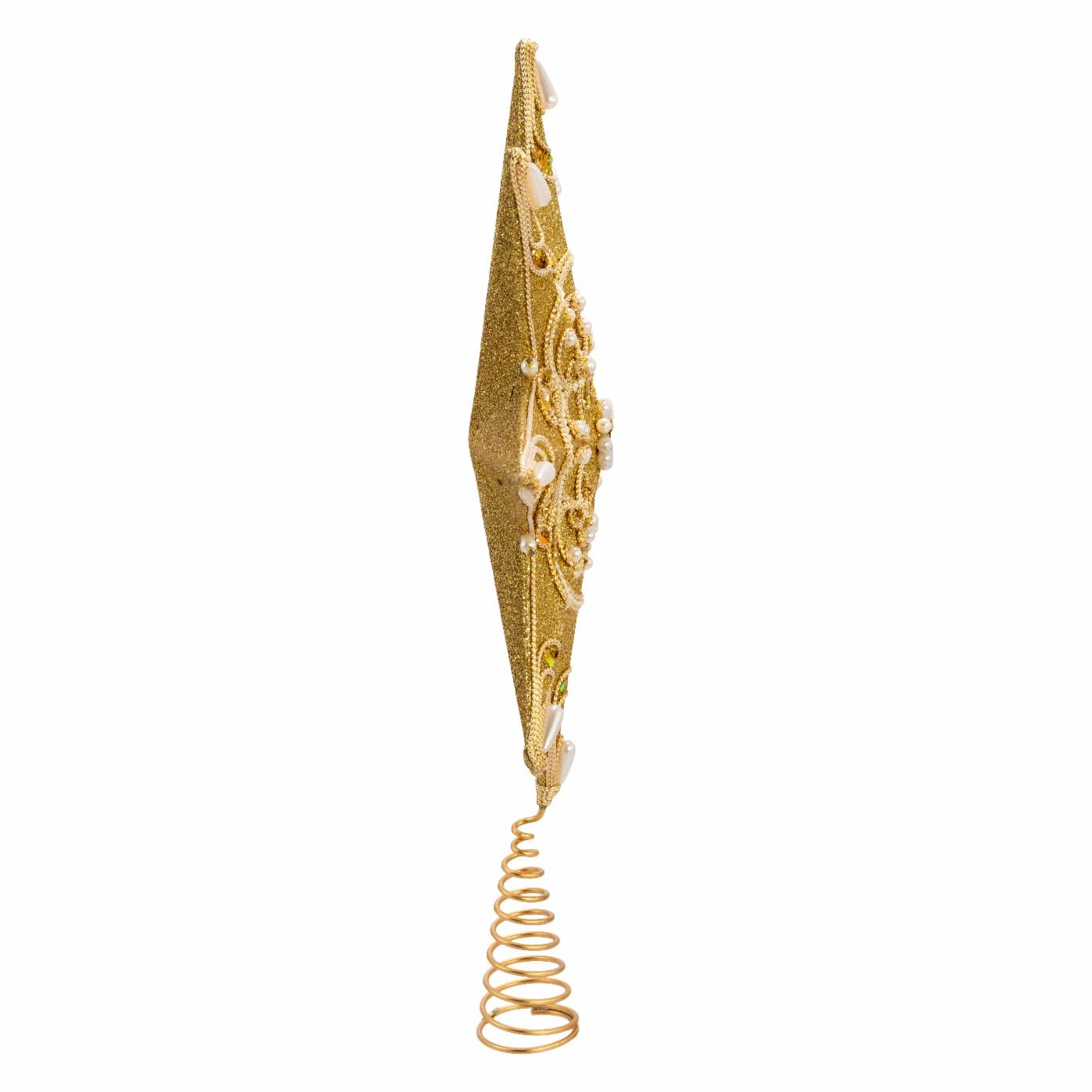 Brand new ⭐ Kurt S. Adler, Inc. ❄ Christmas Tree Toppers Kurt Adler 16-Inch Pearl And Gold Shimmer 8-Point Star Tree Topper ✨ 4 Brand new ⭐ Kurt S. Adler, Inc. ❄ Christmas Tree Toppers Kurt Adler 16-Inch Pearl And Gold Shimmer 8-Point Star Tree Topper ✨ - Image 2