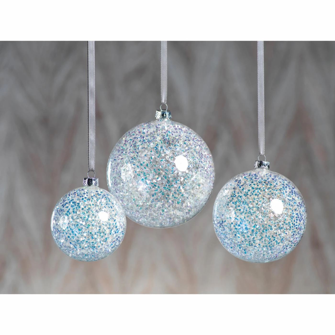 Hot Sale 👏 All Other Brands Metallic Ornaments Silver And Blue Sequin Ball Ornament Set 💯 4 Hot Sale 👏 All Other Brands Metallic Ornaments Silver And Blue Sequin Ball Ornament Set 💯 - Image 2