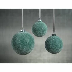 Promo 🤩 All Other Brands Green Ornaments Frosted Green Beaded Christmas Ball Ornament - Set Of 4 🔥 -Jolly Ornaments Shop inuseZODA660