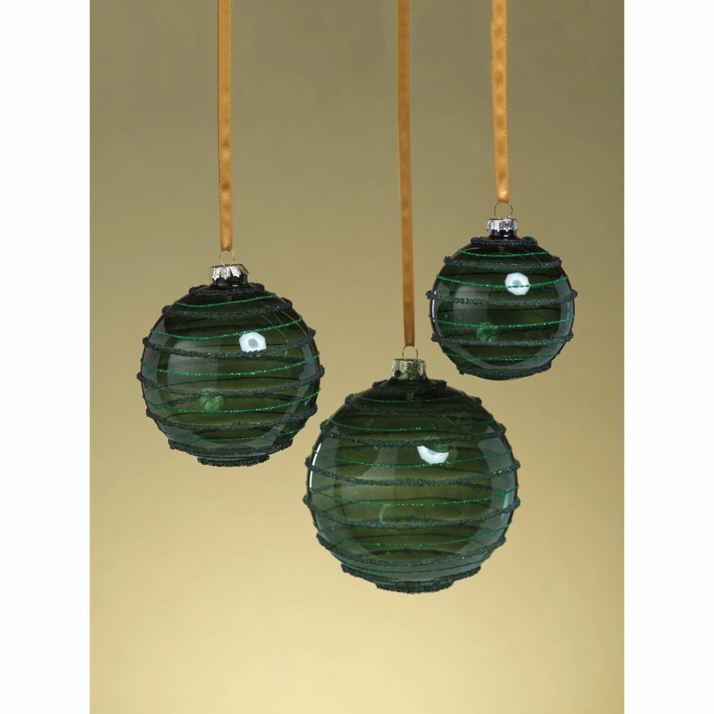 Cheapest 🥰 All Other Brands Green Ornaments Striped Green Christmas Ball Ornament - Set Of 6 😀 4 Cheapest 🥰 All Other Brands Green Ornaments Striped Green Christmas Ball Ornament - Set Of 6 😀 - Image 2