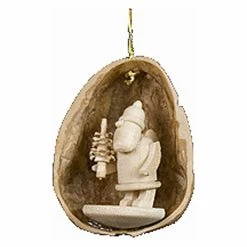 Brand new ✨ Alexander Taron White Ornaments Dregeno Santa Nutshell Ornament ⌛