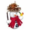 Wholesale ⭐ Alexander Taron Yellow Ornaments Christian Ulbricht Snowman Wearing Pinecone Hat Ornament ✨ -Jolly Ornaments Shop masterATI1233