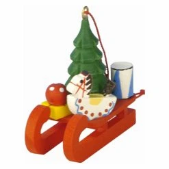 Budget 💯 Alexander Taron Orange Ornaments Christian Ulbricht Toys On Sled Ornament ❤️