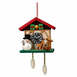 Cheapest 🧨 Alexander Taron Brown Ornaments Christian Ulbricht Cuckoo Clock Snowman Ornament 🎉