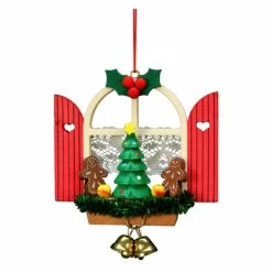 Buy ⭐ Alexander Taron Green Ornaments Christian Ulbricht Window With Gingerbread Ornament ✔️