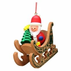 Brand new ⌛ Alexander Taron Green Ornaments Christian Ulbricht Santa Sled Ornament ✨