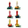 Best Pirce 🤩 Yellow Ornaments Graupner 6.75 In. Assorted Clip-on Candle Ornaments - Set Of 6 😉 -Jolly Ornaments Shop masterATI1463