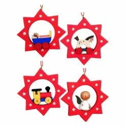 Best deal ⌛ White Ornaments Christian Ulbricht 2.5 In. Assorted Stars Ornaments - Set Of 6 💯