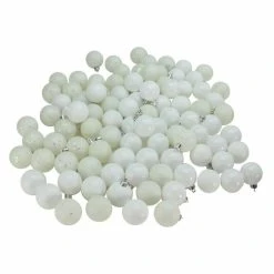 Outlet 🔔 White Ornaments Northlight Winter White 4 Finish Shatterproof ❄ Christmas Ball Ornament - Set Of 96 🔔