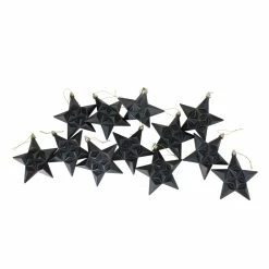 Coupon 🥰 Red Ornaments DAK 5 In. Matte And Glittered Star Ornament Set - Set Of 12 🔔