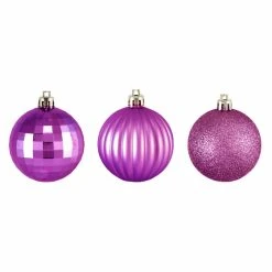 Promo ⭐ Purple Ornaments Northlight 100 Piece 2.5 In. Orchid Pink Ball Ornament Set ❤️