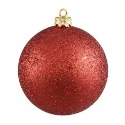 Best deal 😉 Red Ornaments Northlight Shatterproof Holographic Glitter ❤️ Christmas Ball Ornament ⌛