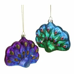Cheap ✔️ Purple Ornaments Northlight 4.25 In. Regal Peacock Glittered Glass Peacock 🤩 Christmas Ornament 💯