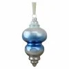 Hot Sale 👍 Metallic Ornaments Northlight 6 In. Winters Beauty Sky Blue And Silver Glass Finial Ornament 🥰 -Jolly Ornaments Shop masterGORD1719