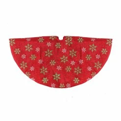 Outlet 🧨 Christmas Tree Skirts & Collars Northlight 20 In. Decorative Metallic Snowflake Mini ❄ Christmas Tree Skirt 🧨