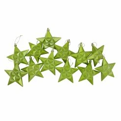 Wholesale 🥰 Yellow Ornaments DAK 5 In. Matte Glittered Star Shatterproof ❄ Christmas Ornaments - Set Of 12 ✔️