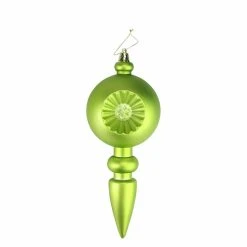 Best deal 😍 Green Ornaments DAK Matte Green Kiwi Retro Reflector Shatterproof Finial Ornaments - Set Of 4 💯