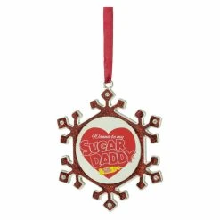 Wholesale 🎁 Red Ornaments Northlight Snowflake Sugar Daddy Christmas Ornament With European Crystals 🌟