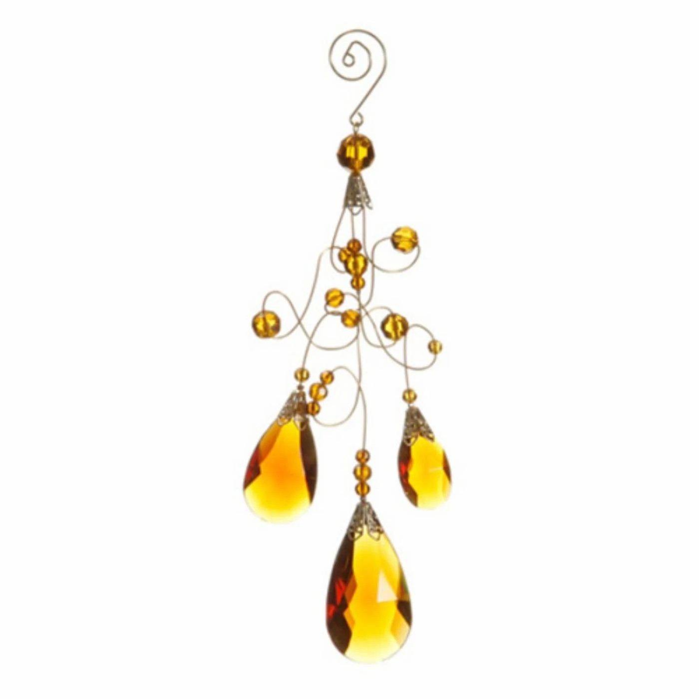 New ✨ Yellow Ornaments Allstate Faceted Beaded Teardrop Scrolling ⌛ Christmas Ornament ❤️ 3 New ✨ Yellow Ornaments Allstate Faceted Beaded Teardrop Scrolling ⌛ Christmas Ornament ❤️