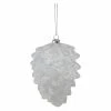 Best Sale ⭐ White Ornaments Northlight Snow Dusted Glass Pine Cone Christmas Ornament ⌛ -Jolly Ornaments Shop masterGORD3075