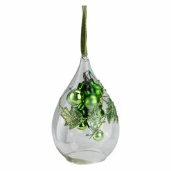 Promo ⭐ Green Ornaments Northlight Green Grape Cluster In Teardrop Cloche 🛒 Christmas Ornament 🔔