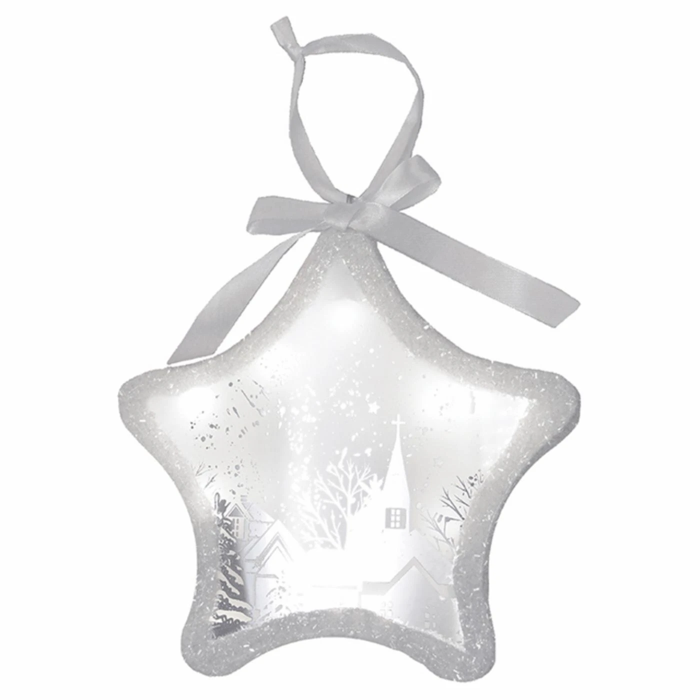 Discount 🥰 White Ornaments Northlight 8 In. LED White Sparkle Star Winter Scene Christmas Ornament ⌛ 3 Discount 🥰 White Ornaments Northlight 8 In. LED White Sparkle Star Winter Scene Christmas Ornament ⌛