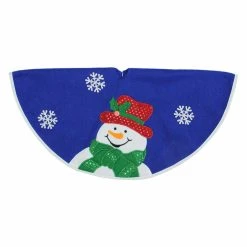 Best Pirce 😀 Christmas Tree Skirts & Collars Northlight 20 In. Embroidered And Embellished Snowman Mini Christmas Tree Skirt 😉