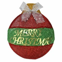 Wholesale ❤️ Green Ornaments Northlight LED Lighted Merry 😀 Christmas Ornament Hanging Wall Decoration ⭐