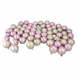 Hot Sale ✨ Pink Ornaments Northlight Blush Pink Shiny And Matte Shatterproof ✨ Christmas Ball Ornaments - Set Of 60 🔔