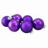 Hot Sale 🧨 Purple Ornaments Northlight Shiny And Matte Glass Ball ❄ Christmas Ornaments - Set Of 6 😀 -Jolly Ornaments Shop masterGORD3482