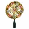Deals 👍 Christmas Tree Toppers Northlight 7 In. Gold Tinsel Starburst Snowflake Pre Lit Tree Topper 🔔 -Jolly Ornaments Shop masterGORD3753