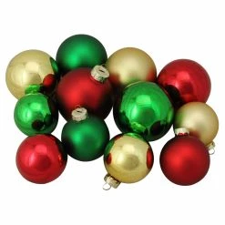 Best deal 🧨 Yellow Ornaments Northlight Shiny And Matte Glass Ball Ornaments - Set Of 96 🎁