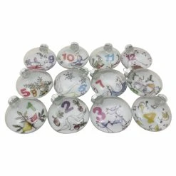 Flash Sale 👏 Multicolored Ornaments Northlight 12 Piece 12 Days Of Christmas Glass Disc Ornament Set ✨