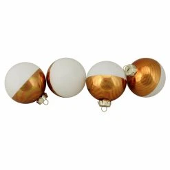 Buy ⌛ Yellow Ornaments Northlight 3.25 In. Shiny Color Block Glass Ball Ornament - Set Of 4 🛒
