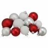 New ❤️ White Ornaments Northlight 96 Piece Shiny And Matte Glass Ball Ornament Set ❤️ -Jolly Ornaments Shop masterGORD4719