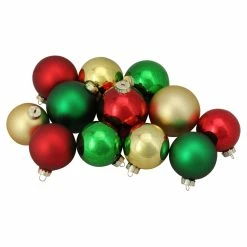 Cheap 💯 Metallic Ornaments Northlight 72 Piece Shiny And Matte Glass Ball Ornament Set 🎉