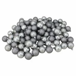 New 😍 Metallic Ornaments Northlight 96 Piece 1.5 In. Shatterproof 4 Finish Ball Ornament Set 👏