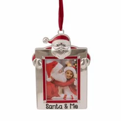 Best deal ✔️ Metallic Ornaments Northlight Santa & Me Photo Frame Christmas Ornament With European Crystal Accents 🔔